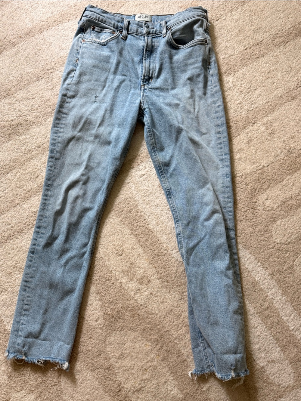 Agolde Light Blue Straight Leg Women's Jeans